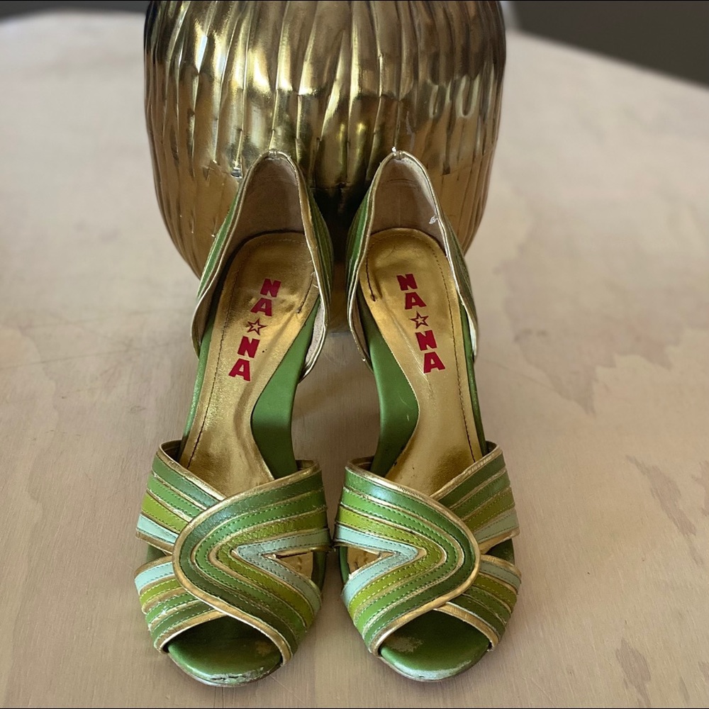 NaNa leather heels